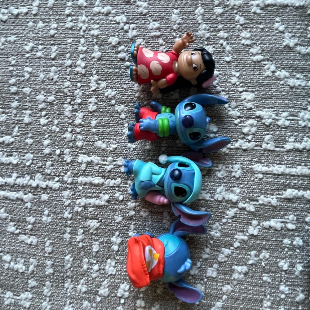 Disney Lilo & Stitch Mini Figure Set with Red, Blue, Green Accents